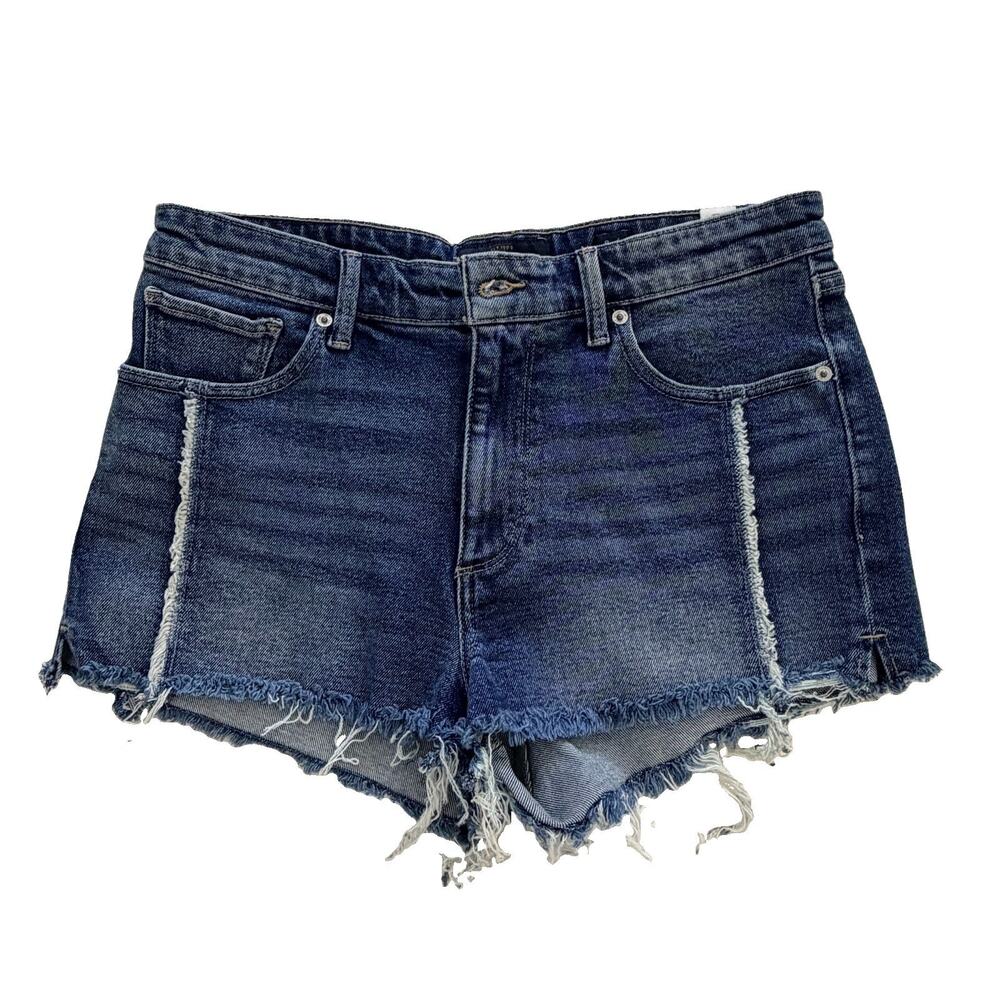 Lucky Denim Women’s High Rise Shortie Jean Shorts 8 29 EUC Classic Raw Hem